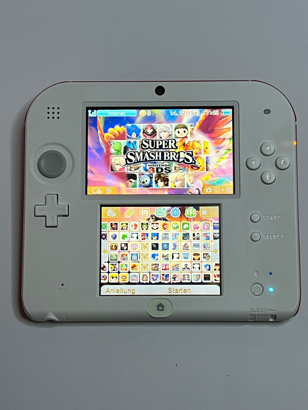 Nintendo 2DS Konsole weiß rot mit 128GB, Pokemon Bank, Poke Mover & vielen Extras