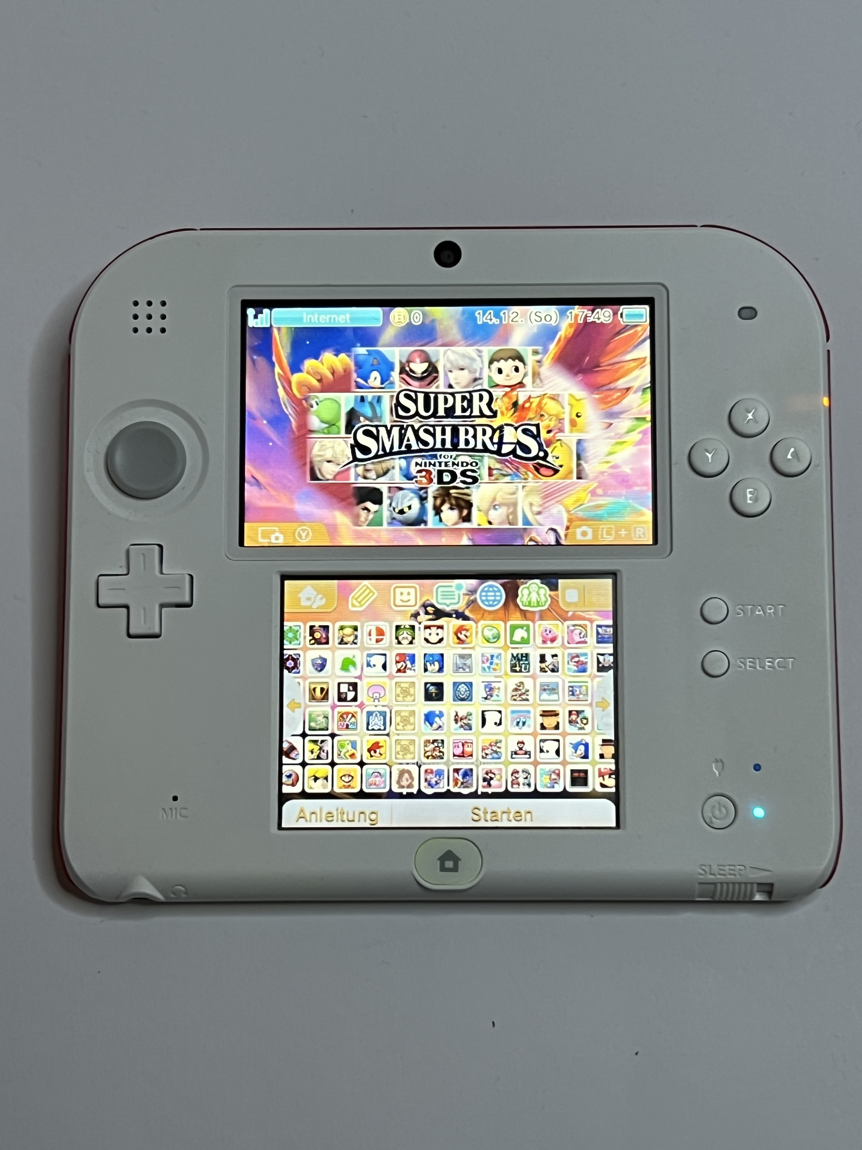 Nintendo 2DS Konsole weiß rot mit 128GB, Pokemon Bank, Poke Mover & vielen Extras