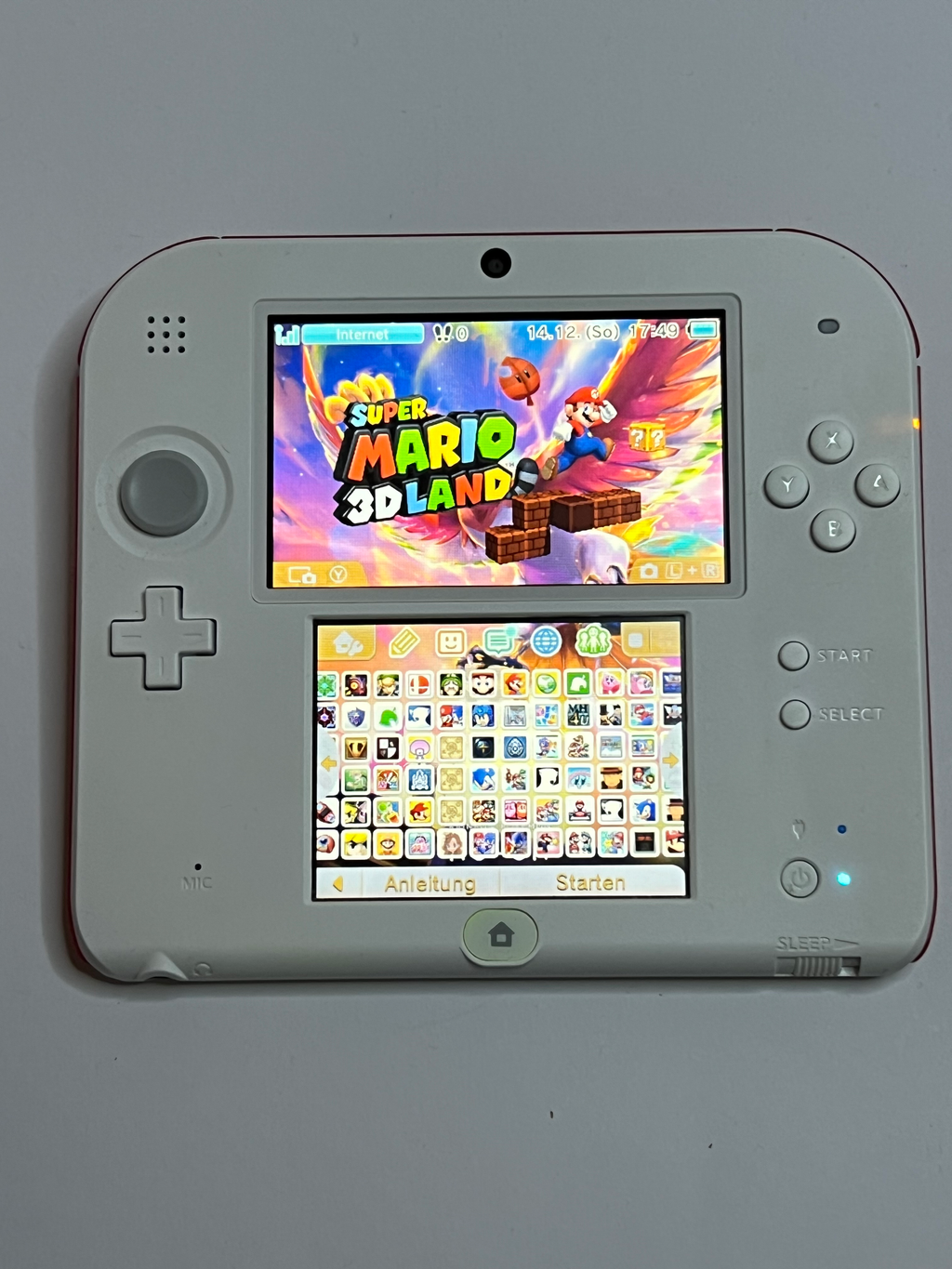 Nintendo 2DS Konsole weiß rot mit 128GB, Pokemon Bank, Poke Mover & vielen Extras