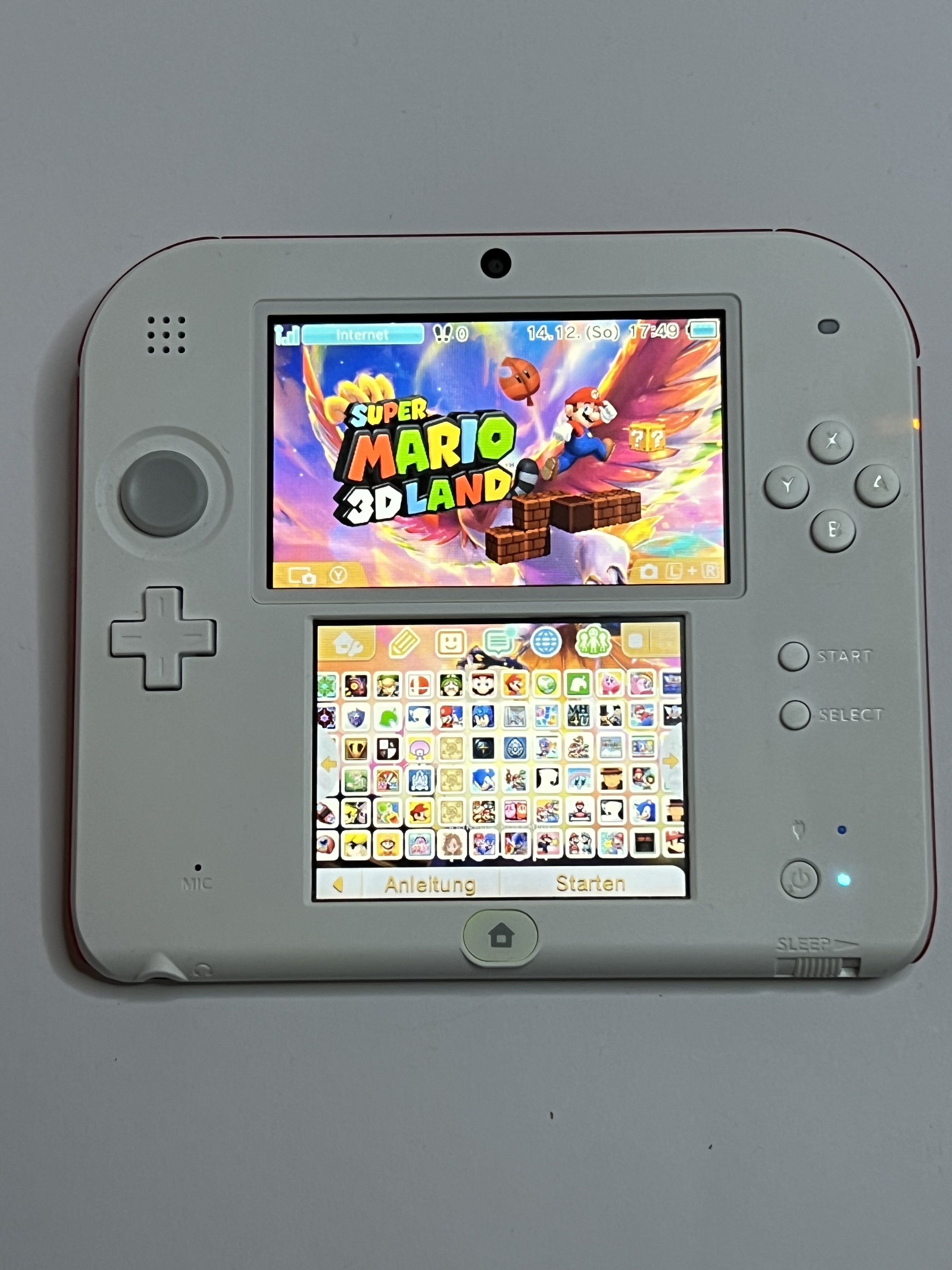 Nintendo 2DS Konsole weiß rot mit 128GB, Pokemon Bank, Poke Mover & vielen Extras