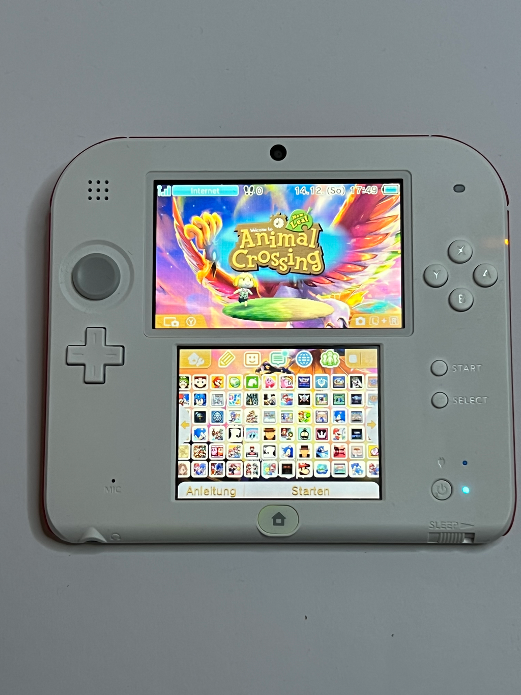 Nintendo 2DS Konsole weiß rot mit 128GB, Pokemon Bank, Poke Mover & vielen Extras