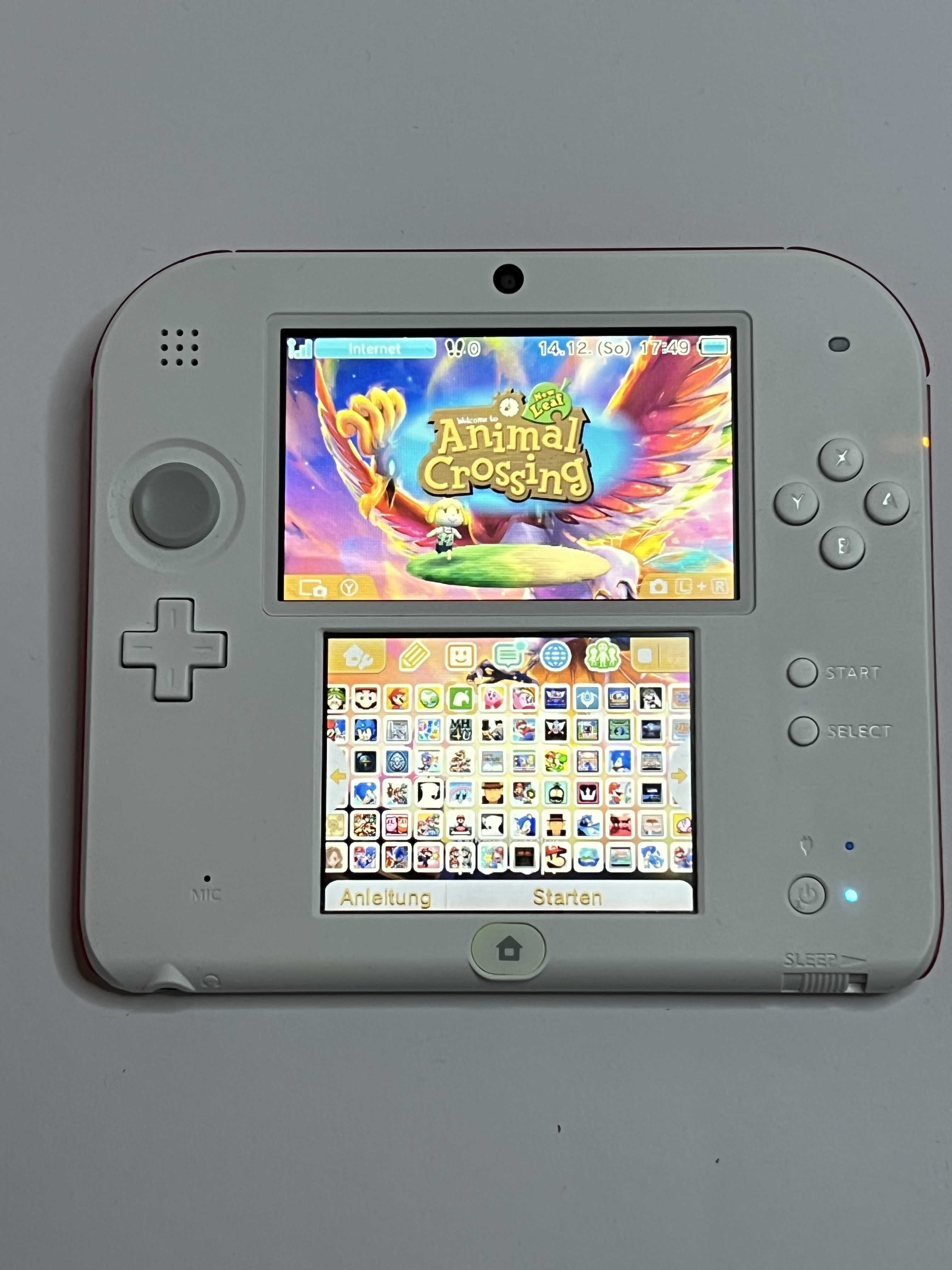 Nintendo 2DS Konsole weiß rot mit 128GB, Pokemon Bank, Poke Mover & vielen Extras