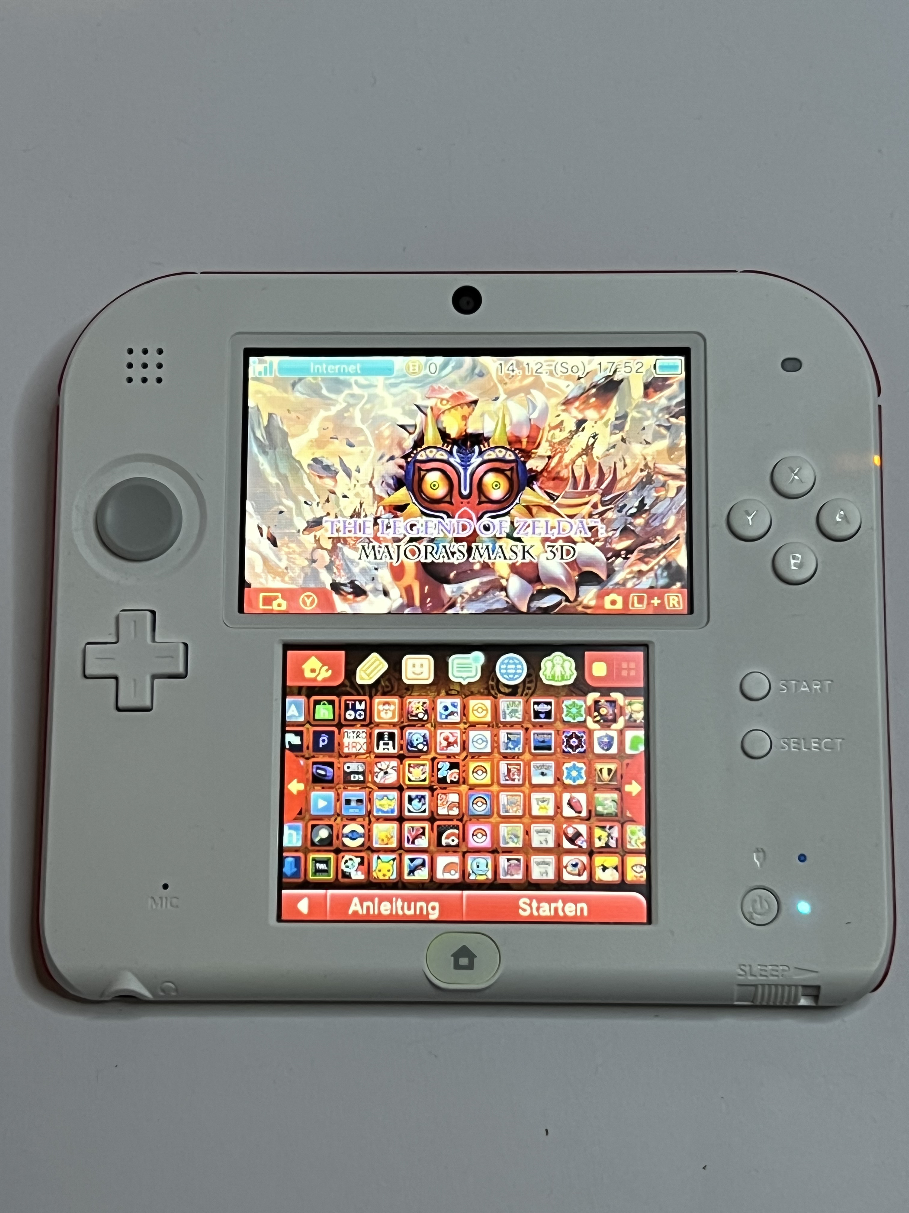 Nintendo 2DS Konsole weiß rot mit 128GB, Pokemon Bank, Poke Mover & vielen Extras