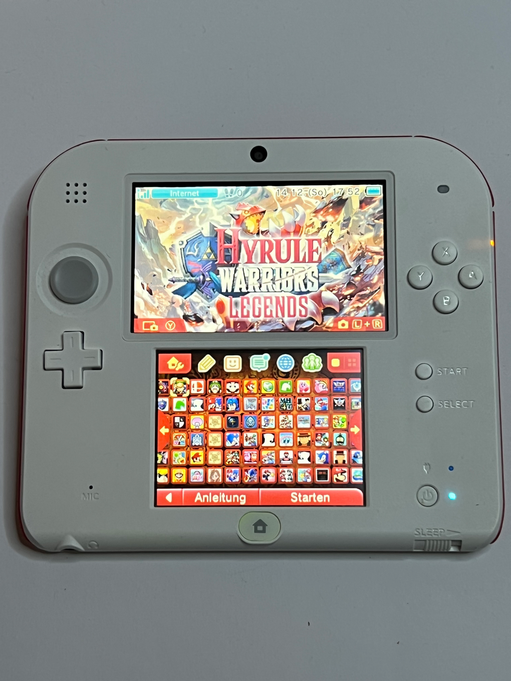 Nintendo 2DS Konsole weiß rot mit 128GB, Pokemon Bank, Poke Mover & vielen Extras
