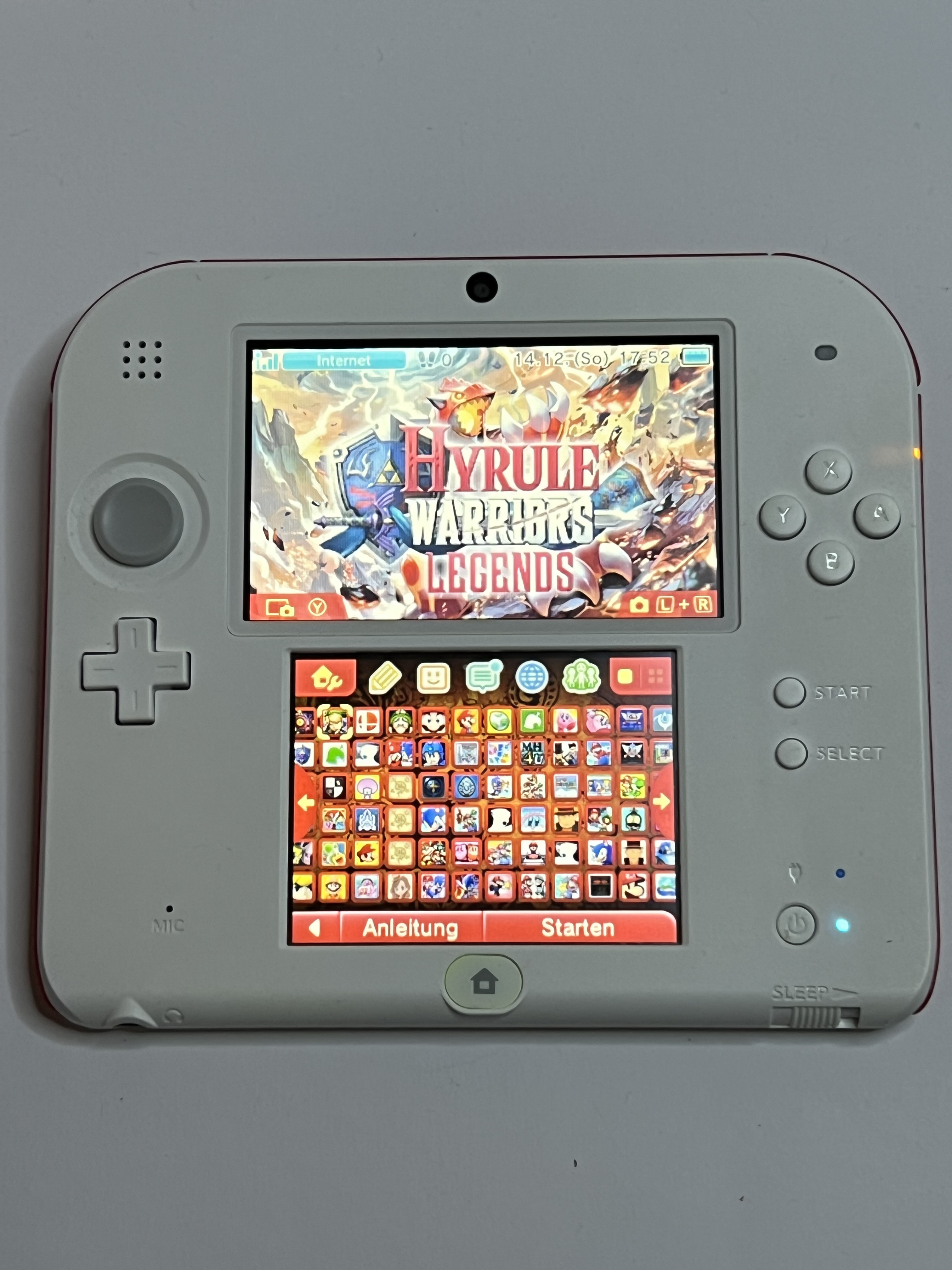 Nintendo 2DS Konsole weiß rot mit 128GB, Pokemon Bank, Poke Mover & vielen Extras