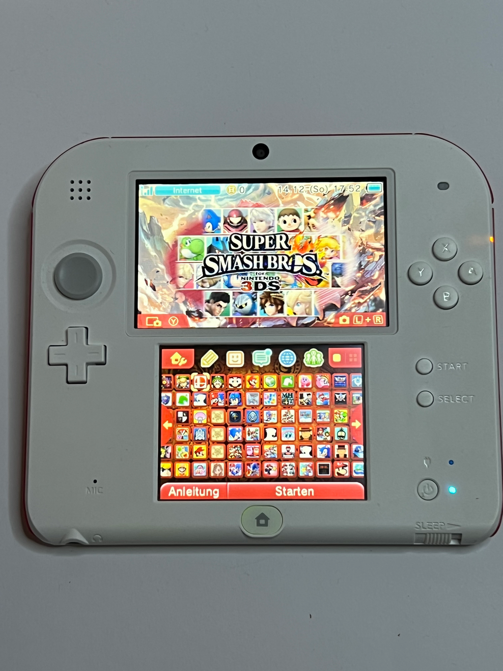 Nintendo 2DS Konsole weiß rot mit 128GB, Pokemon Bank, Poke Mover & vielen Extras