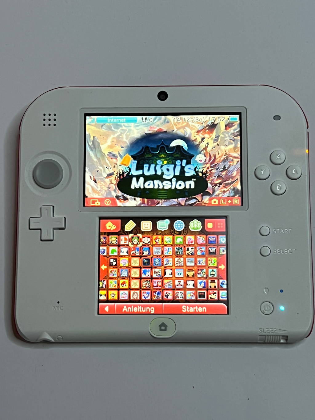 Nintendo 2DS Konsole weiß rot mit 128GB, Pokemon Bank, Poke Mover & vielen Extras