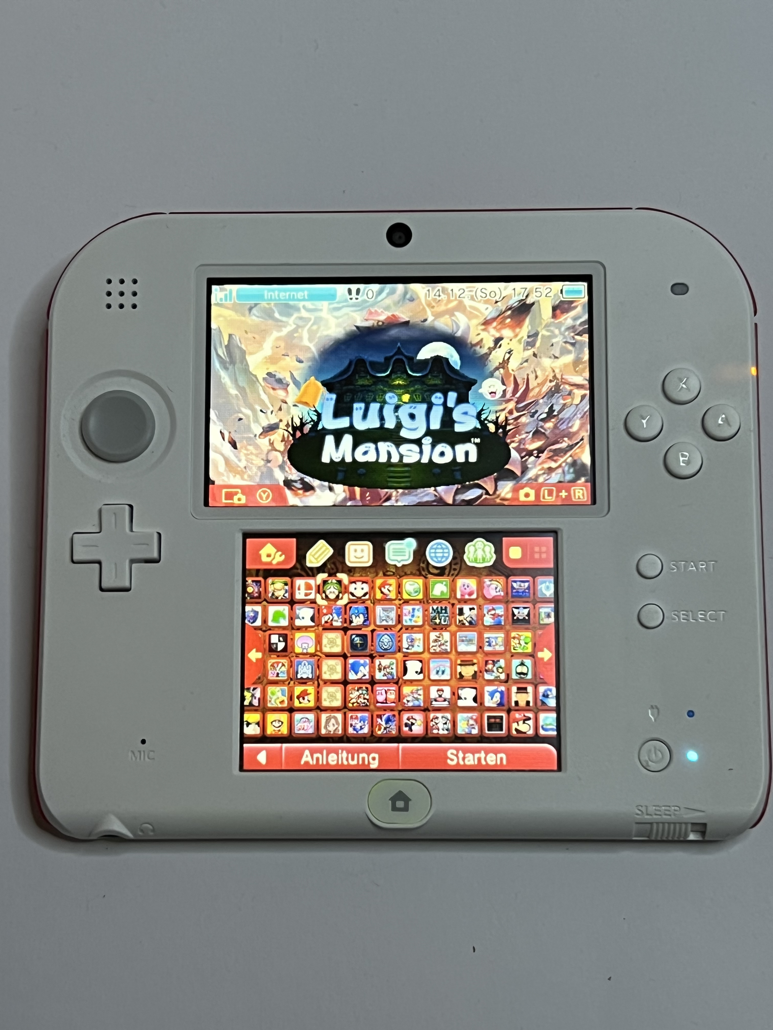 Nintendo 2DS Konsole weiß rot mit 128GB, Pokemon Bank, Poke Mover & vielen Extras