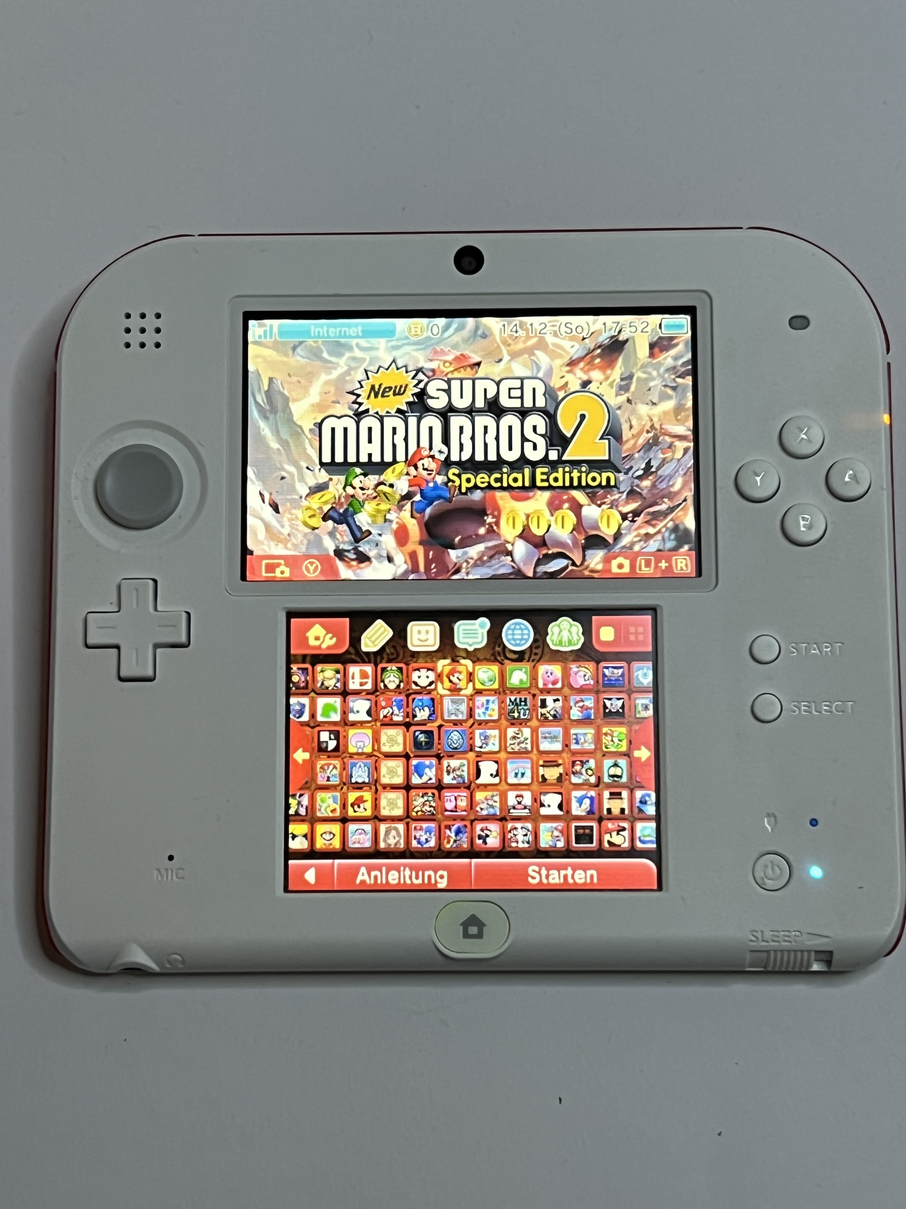 Nintendo 2DS Konsole weiß rot mit 128GB, Pokemon Bank, Poke Mover & vielen Extras