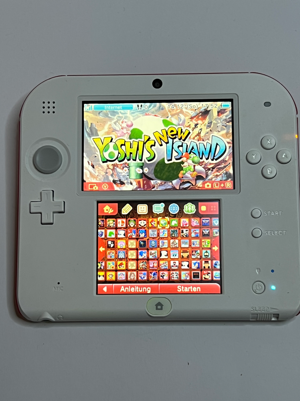 Nintendo 2DS Konsole weiß rot mit 128GB, Pokemon Bank, Poke Mover & vielen Extras