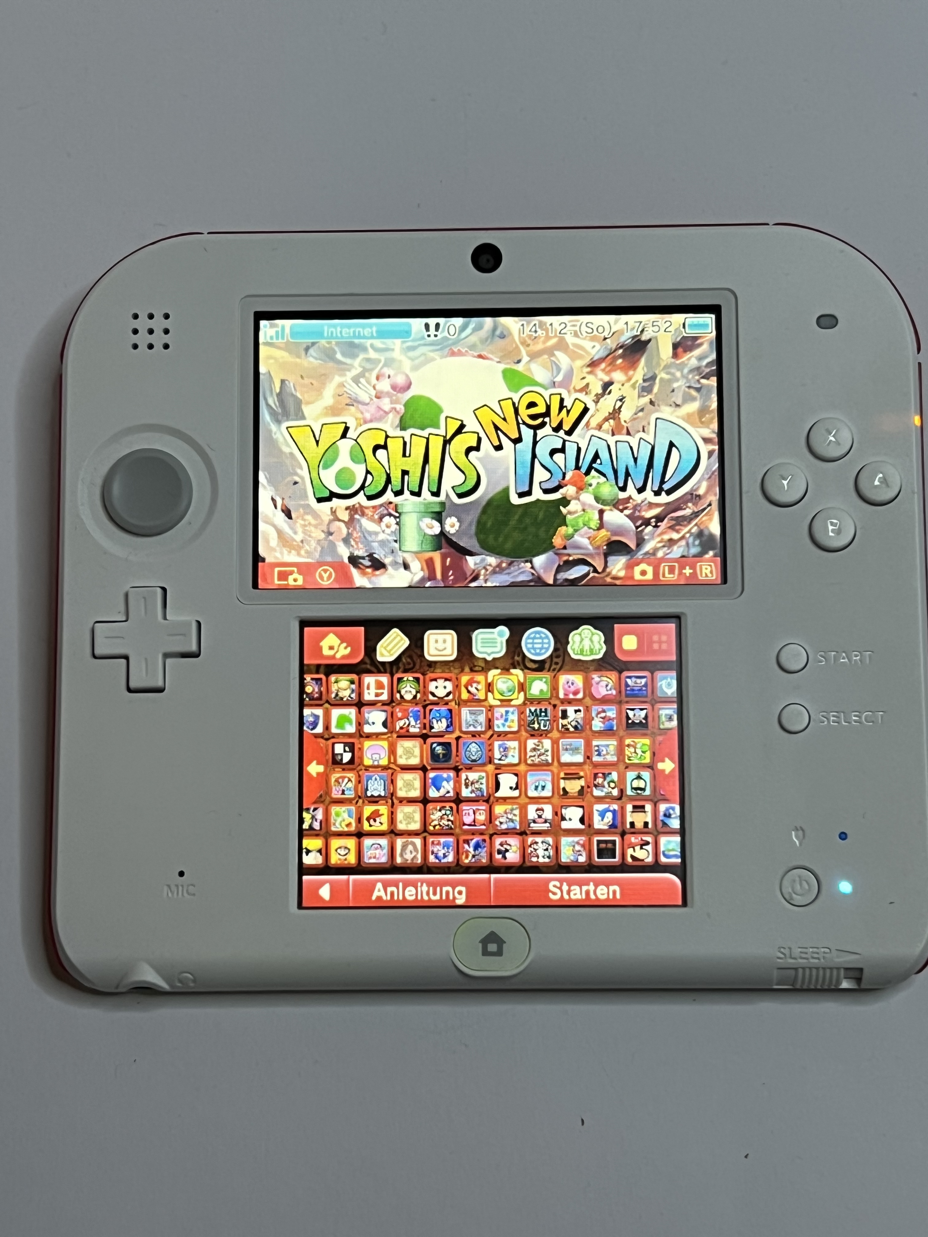 Nintendo 2DS Konsole weiß rot mit 128GB, Pokemon Bank, Poke Mover & vielen Extras
