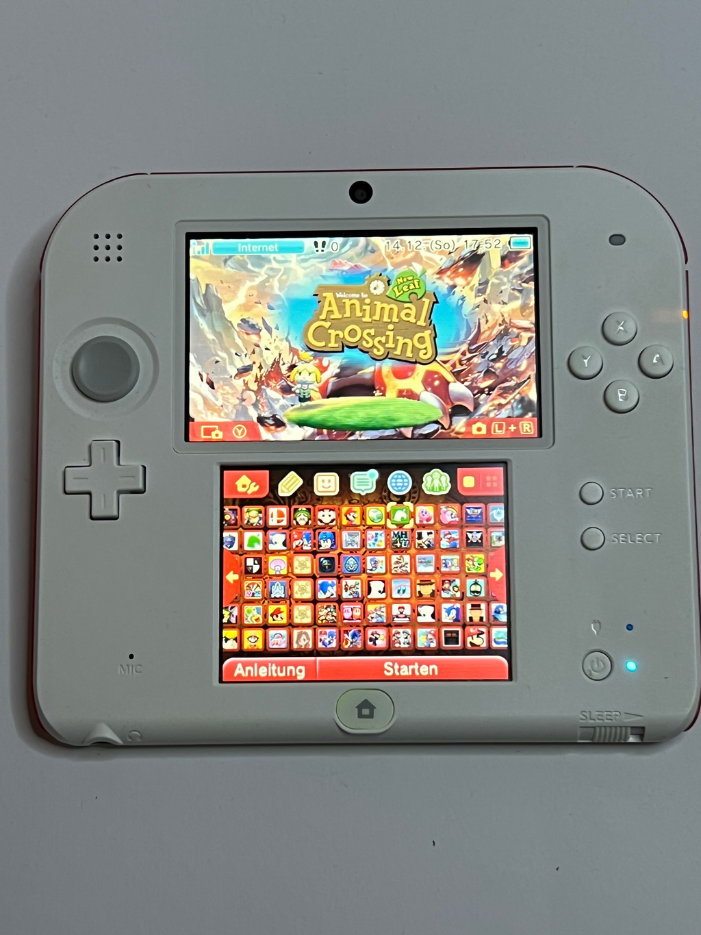 Nintendo 2DS Konsole weiß rot mit 128GB, Pokemon Bank, Poke Mover & vielen Extras