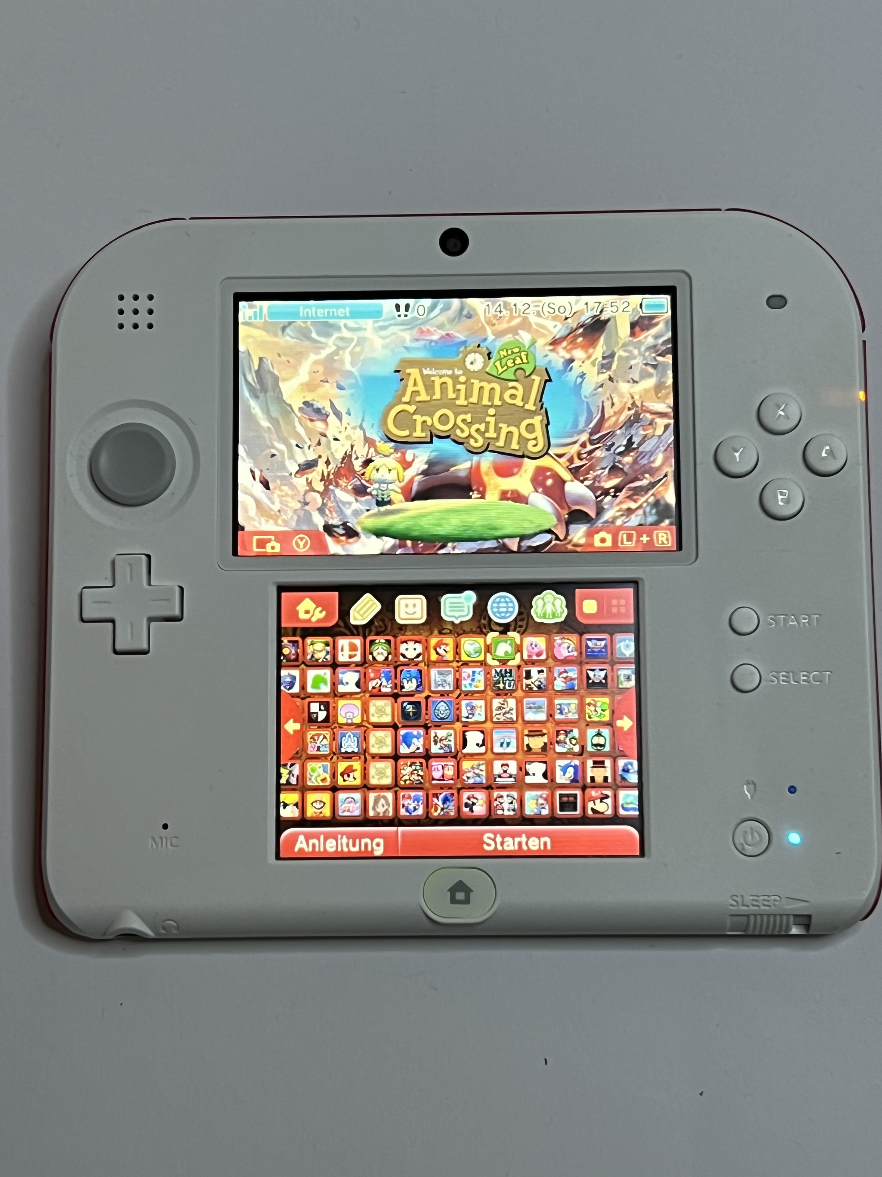 Nintendo 2DS Konsole weiß rot mit 128GB, Pokemon Bank, Poke Mover & vielen Extras