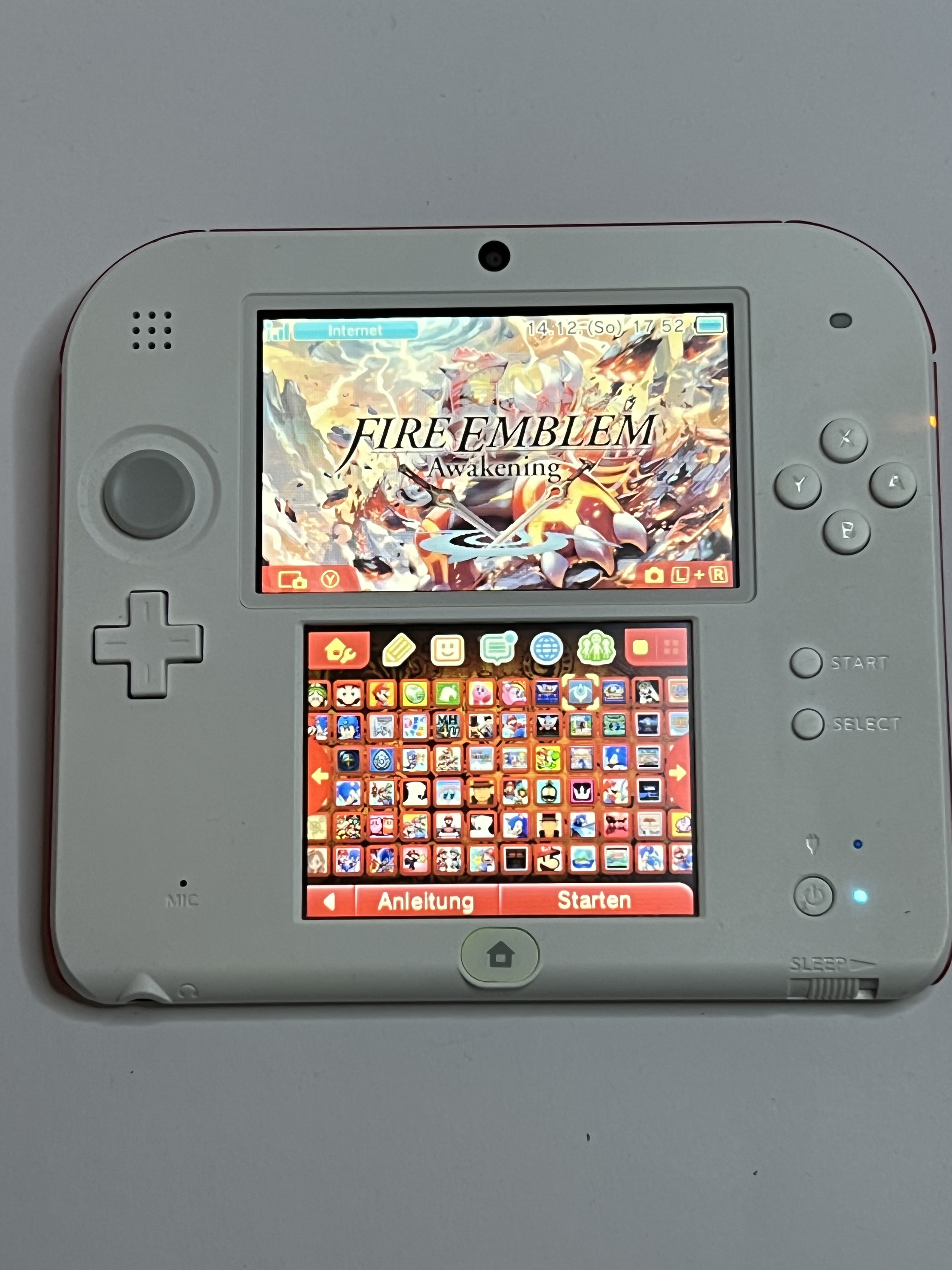 Nintendo 2DS Konsole weiß rot mit 128GB, Pokemon Bank, Poke Mover & vielen Extras
