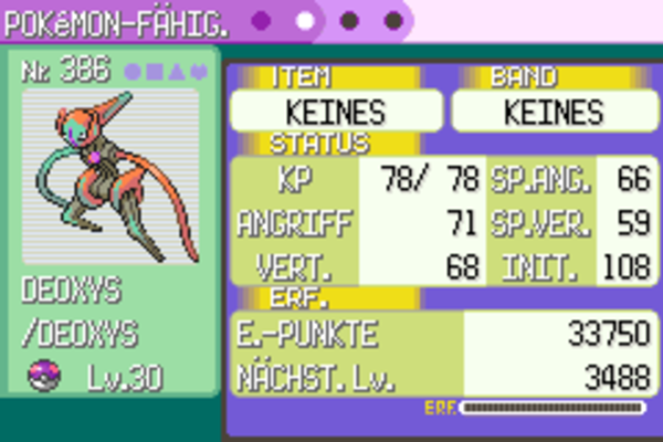 Pokémon Event Ticket AURORATICKET - DEOXYS - Pokémon Smaragd, Feuerrot, Blattgrün